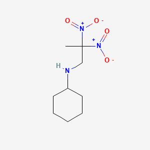 molecular formula C9H17N3O4 B11518067 N-(2,2-Dinitropropyl)cyclohexanamine 