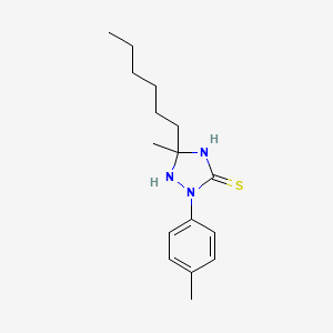 5-Hexyl-5-methyl-2-(4-methylphenyl)-1,2,4-triazolidine-3-thione