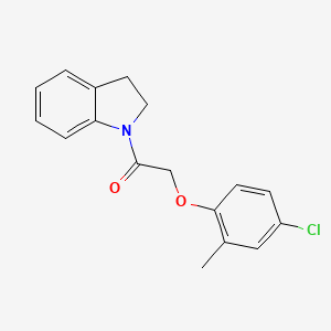 molecular formula C17H16ClNO2 B11518140 2-(4-chloro-2-methylphenoxy)-1-(2,3-dihydro-1H-indol-1-yl)ethanone 