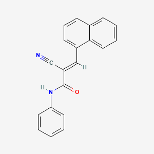 molecular formula C20H14N2O B11518174 (2E)-2-cyano-3-(naphthalen-1-yl)-N-phenylprop-2-enamide 