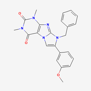 8-benzyl-7-(3-methoxyphenyl)-1,3-dimethyl-1H-imidazo[2,1-f]purine-2,4(3H,8H)-dione