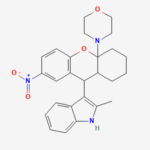 2-methyl-3-[4a-(morpholin-4-yl)-7-nitro-2,3,4,4a,9,9a-hexahydro-1H-xanthen-9-yl]-1H-indole