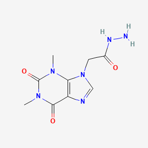 molecular formula C9H12N6O3 B11518199 2-(1,3-dimethyl-2,6-dioxo-1,2,3,6-tetrahydro-9H-purin-9-yl)acetohydrazide 