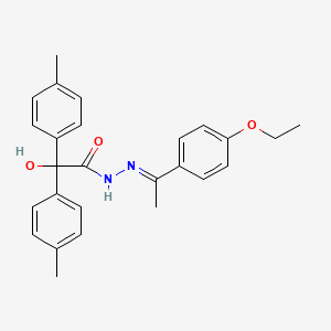 N'-[(1E)-1-(4-ethoxyphenyl)ethylidene]-2-hydroxy-2,2-bis(4-methylphenyl)acetohydrazide