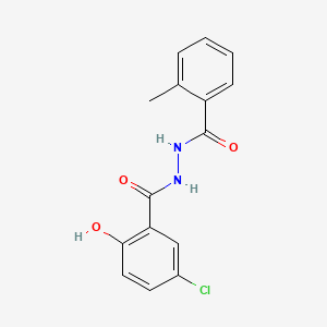 molecular formula C15H13ClN2O3 B11518270 5-chloro-2-hydroxy-N'-(2-methylbenzoyl)benzohydrazide 