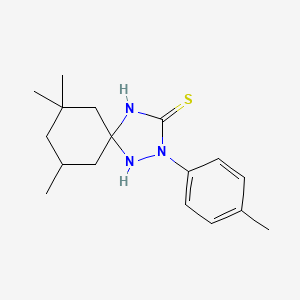 7,7,9-Trimethyl-2-(4-methylphenyl)-1,2,4-triazaspiro[4.5]decane-3-thione