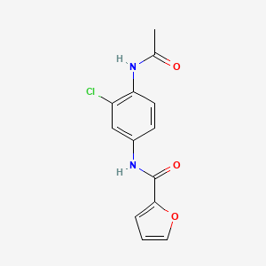 molecular formula C13H11ClN2O3 B11518317 N-(3-chloro-4-acetamidophenyl)furan-2-carboxamide 