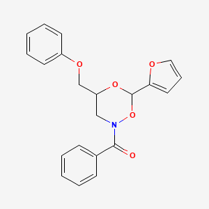 2-Benzoyl-6-(2-furyl)-4-(phenoxymethyl)-1,5,2-dioxazinane