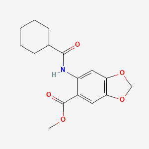 Methyl 6-[(cyclohexylcarbonyl)amino]-1,3-benzodioxole-5-carboxylate