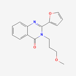 molecular formula C16H16N2O3 B11518377 2-(Furan-2-yl)-3-(3-methoxypropyl)quinazolin-4-one 