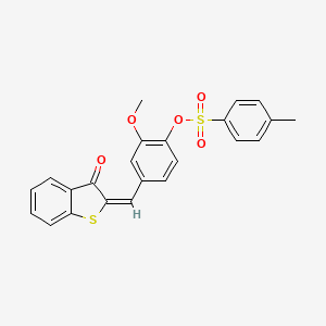 2-methoxy-4-[(E)-(3-oxo-1-benzothiophen-2(3H)-ylidene)methyl]phenyl 4-methylbenzenesulfonate