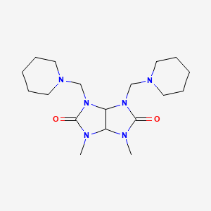 molecular formula C18H32N6O2 B11518414 Imidazo[4,5-d]imidazole-2,5-dione, perhydro-1,6-dimethyl-3,4-bis(1-piperidylmethyl)- 