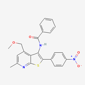 N-[4-(methoxymethyl)-6-methyl-2-(4-nitrophenyl)thieno[2,3-b]pyridin-3-yl]benzamide