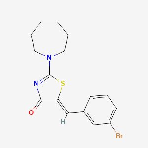 molecular formula C16H17BrN2OS B11518448 (5Z)-2-(azepan-1-yl)-5-(3-bromobenzylidene)-1,3-thiazol-4(5H)-one 