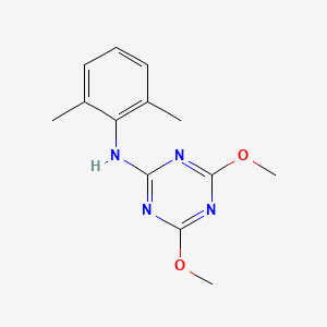 molecular formula C13H16N4O2 B11518450 N-(2,6-Dimethylphenyl)-4,6-dimethoxy-1,3,5-triazin-2-amine 