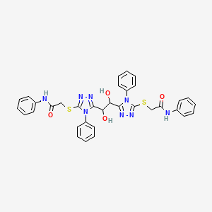 2,2'-{(1,2-dihydroxyethane-1,2-diyl)bis[(4-phenyl-4H-1,2,4-triazole-5,3-diyl)sulfanediyl]}bis(N-phenylacetamide)