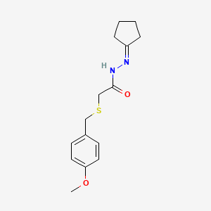 N'-cyclopentylidene-2-[(4-methoxybenzyl)sulfanyl]acetohydrazide