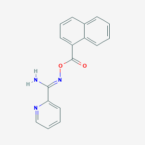 molecular formula C17H13N3O2 B11518481 N'-[(naphthalen-1-ylcarbonyl)oxy]pyridine-2-carboximidamide 