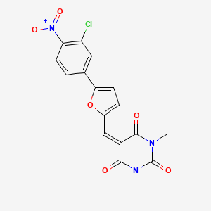 5-{[5-(3-Chloro-4-nitrophenyl)furan-2-YL]methylidene}-1,3-dimethyl-1,3-diazinane-2,4,6-trione