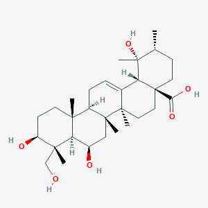 (1R,2R,4aS,6aR,6aS,6bR,8R,8aR,9R,10S,12aR,14bS)-1,8,10-trihydroxy-9-(hydroxymethyl)-1,2,6a,6b,9,12a-hexamethyl-2,3,4,5,6,6a,7,8,8a,10,11,12,13,14b-tetradecahydropicene-4a-carboxylic acid