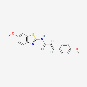 (2E)-N-(6-methoxy-1,3-benzothiazol-2-yl)-3-(4-methoxyphenyl)prop-2-enamide