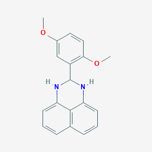 molecular formula C19H18N2O2 B11518532 2-(2,5-Dimethoxy-phenyl)-2,3-dihydro-1H-perimidine 