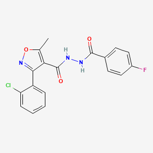 4-Fluoro-benzoic acid N'-[3-(2-chloro-phenyl)-5-methyl-isoxazole-4-carbonyl]-hydrazide