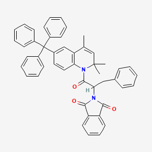 2-[1-oxo-3-phenyl-1-(2,2,4-trimethyl-6-tritylquinolin-1(2H)-yl)propan-2-yl]-1H-isoindole-1,3(2H)-dione