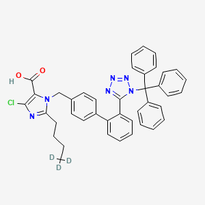 molecular formula C₄₁H₃₂D₃ClN₆O₂ B1151854 5-Chloro-2-(4,4,4-trideuteriobutyl)-3-[[4-[2-(1-trityltetrazol-5-yl)phenyl]phenyl]methyl]imidazole-4-carboxylic acid 