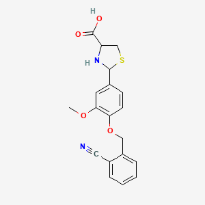 2-{4-[(2-Cyanobenzyl)oxy]-3-methoxyphenyl}-1,3-thiazolidine-4-carboxylic acid