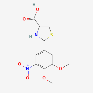 2-(3,4-Dimethoxy-5-nitrophenyl)-1,3-thiazolidine-4-carboxylic acid