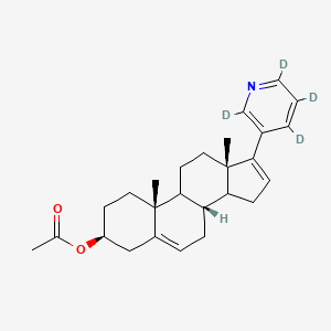 molecular formula C₂₆H₂₉D₄NO₂ B1151857 [(3S,8R,10R,13S)-10,13-dimethyl-17-(2,4,5,6-tetradeuteriopyridin-3-yl)-2,3,4,7,8,9,11,12,14,15-decahydro-1H-cyclopenta[a]phenanthren-3-yl] acetate 