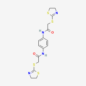 N,N'-benzene-1,4-diylbis[2-(4,5-dihydro-1,3-thiazol-2-ylsulfanyl)acetamide]