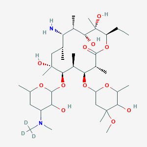 (3R,4S,5S,6R,7R,9R,10S,11S,12R,13S,14R)-10-amino-14-ethyl-7,12,13-trihydroxy-4-(5-hydroxy-4-methoxy-4,6-dimethyloxan-2-yl)oxy-6-[3-hydroxy-6-methyl-4-[methyl(trideuteriomethyl)amino]oxan-2-yl]oxy-3,5,7,9,11,13-hexamethyl-oxacyclotetradecan-2-one