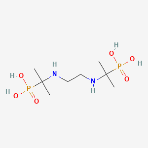 molecular formula C8H22N2O6P2 B11518612 [Ethane-1,2-diylbis(iminopropane-2,2-diyl)]bis(phosphonic acid) 