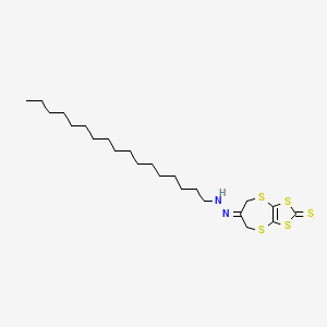 molecular formula C23H40N2S5 B11518668 6-(2-heptadecylhydrazinylidene)-6,7-dihydro-5H-[1,3]dithiolo[4,5-b][1,4]dithiepine-2-thione 