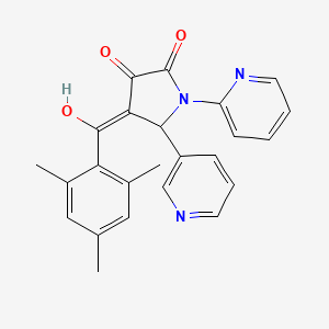 3-hydroxy-1-(pyridin-2-yl)-5-(pyridin-3-yl)-4-[(2,4,6-trimethylphenyl)carbonyl]-1,5-dihydro-2H-pyrrol-2-one