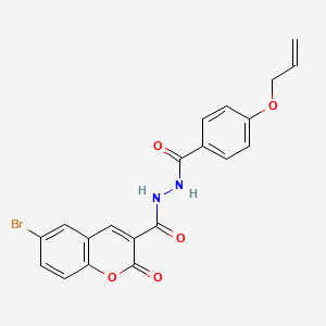 6-bromo-2-oxo-N'-{[4-(prop-2-en-1-yloxy)phenyl]carbonyl}-2H-chromene-3-carbohydrazide