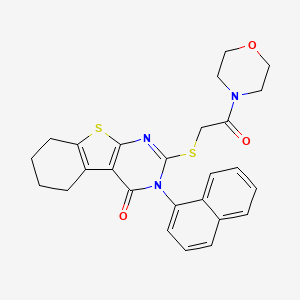 2-[(2-morpholino-2-oxoethyl)sulfanyl]-3-(1-naphthyl)-5,6,7,8-tetrahydro[1]benzothieno[2,3-d]pyrimidin-4(3H)-one