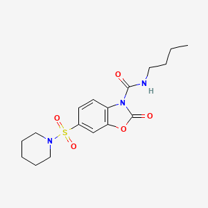 N-butyl-2-oxo-6-(piperidin-1-ylsulfonyl)-1,3-benzoxazole-3(2H)-carboxamide