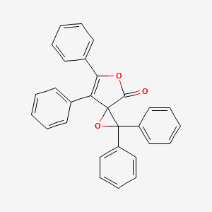 molecular formula C29H20O3 B11518810 2,2,6,7-Tetraphenyl-1,5-dioxaspiro[2.4]hept-6-en-4-one 