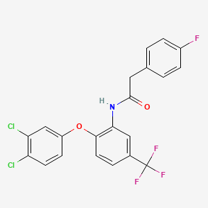 N-[2-(3,4-dichlorophenoxy)-5-(trifluoromethyl)phenyl]-2-(4-fluorophenyl)acetamide