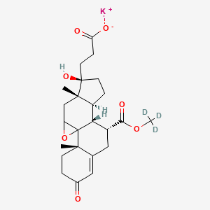 potassium;3-[(2S,9R,10R,11S,14R,15S,17R)-14-hydroxy-2,15-dimethyl-5-oxo-9-(trideuteriomethoxycarbonyl)-18-oxapentacyclo[8.8.0.01,17.02,7.011,15]octadec-6-en-14-yl]propanoate