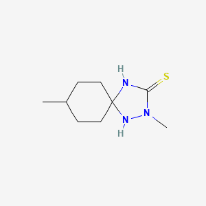 molecular formula C9H17N3S B11518820 2,8-Dimethyl-1,2,4-triazaspiro[4.5]decane-3-thione 