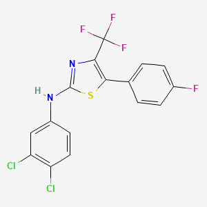 molecular formula C16H8Cl2F4N2S B11518833 N-(3,4-dichlorophenyl)-5-(4-fluorophenyl)-4-(trifluoromethyl)-1,3-thiazol-2-amine 