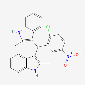 3-[(2-chloro-5-nitrophenyl)(2-methyl-1H-indol-3-yl)methyl]-2-methyl-1H-indole