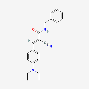 (2E)-N-benzyl-2-cyano-3-[4-(diethylamino)phenyl]prop-2-enamide