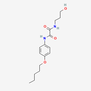 molecular formula C16H24N2O4 B11518894 N-(3-hydroxypropyl)-N'-[4-(pentyloxy)phenyl]ethanediamide 