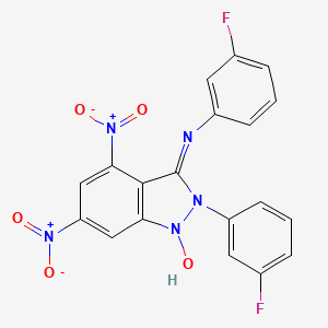 N,2-Bis(3-fluorophenyl)-4,6-dinitro-2H-indazol-3-amine 1-oxide