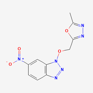 1H-Benzotriazole, 1-(5-methyl-1,3,4-oxadiazol-2-ylmethyl)-6-nitro-